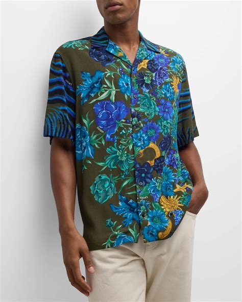 versace tiger men shirt|Versace Men's Wildflower Tiger.